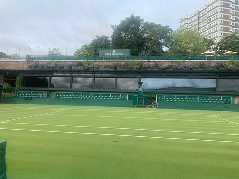 Arrival at Wimbledon