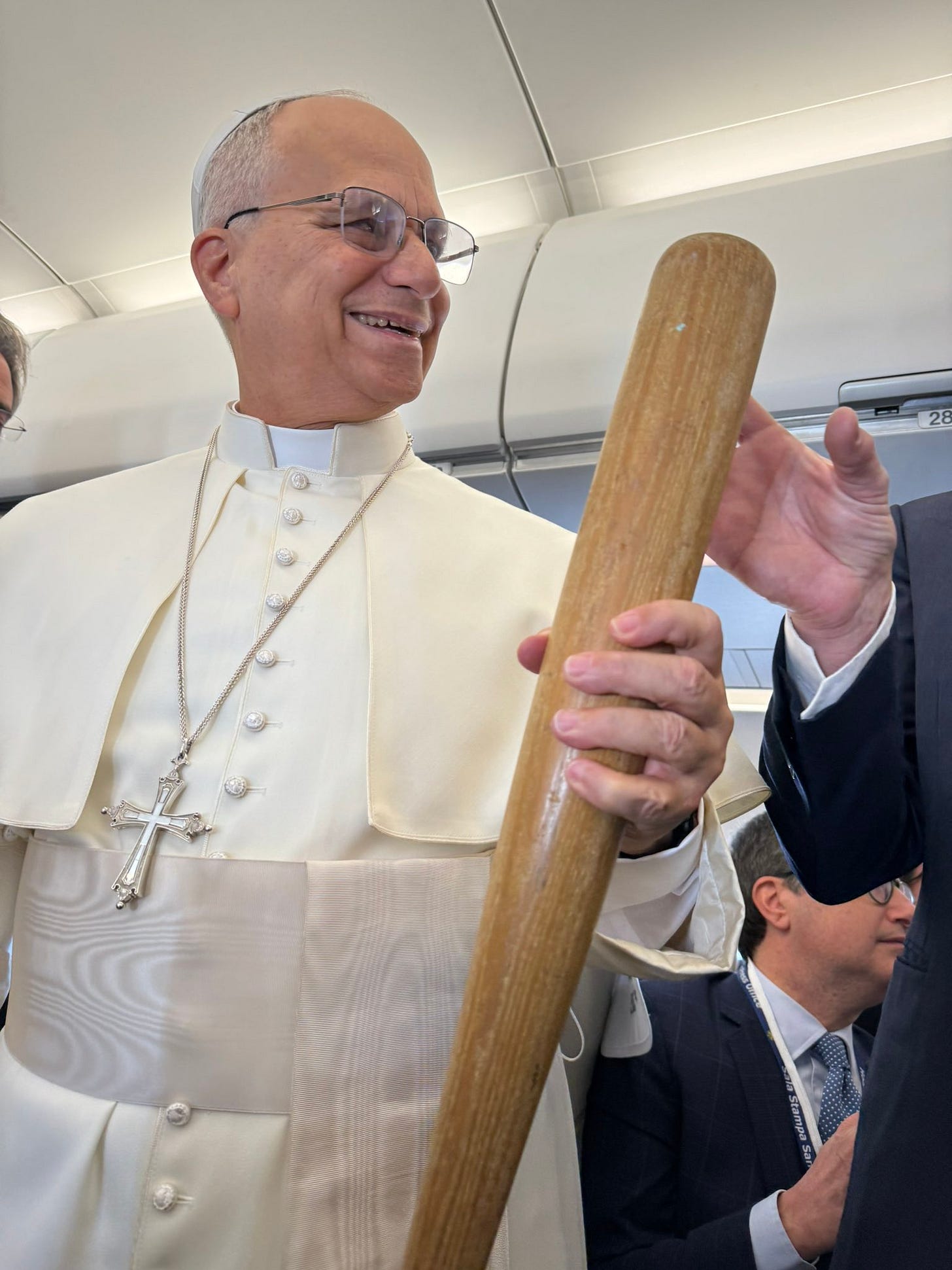Pope Leo XIV received baseball bat once used by Nellie Fox, the legendary Chicago White Sox baseball player

Courtesy of CatholicNewsSvc