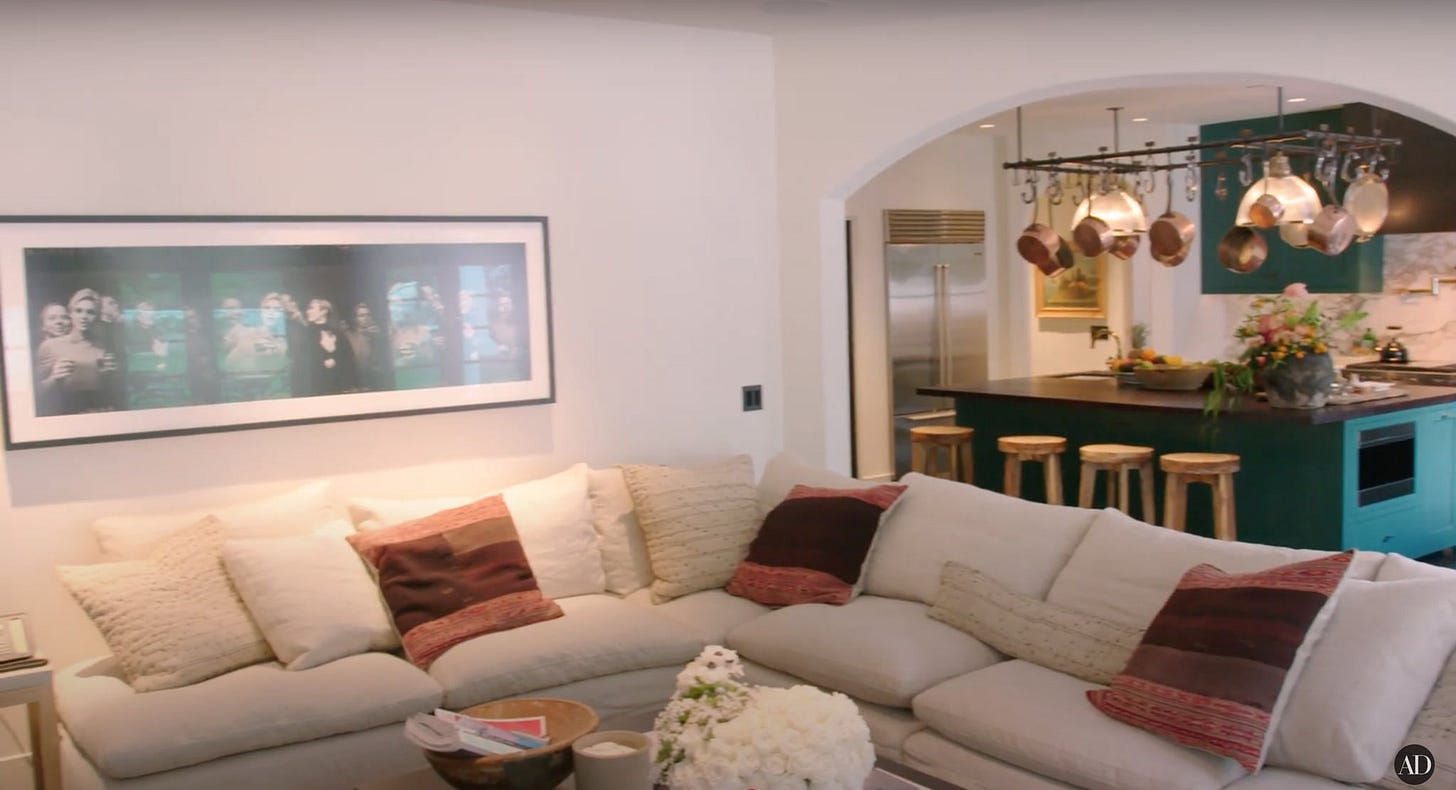 Kendall's got one of Restoration Hardware's famous cloud couches — | Step  Inside Kendall Jenner's Delightfully Cozy and Low-Key Los Angeles Home |  POPSUGAR Home Photo 17