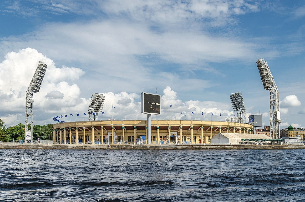 Photo: Florstein ( Telegram: WikiPhoto.Space ) / Wikimedia Commons (CC BY-SA 4.0) Petrovskiy football stadium in Saint Petersburg