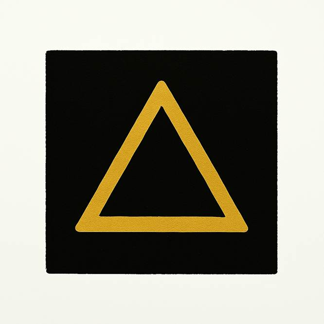 A black square with a yellow triangle on it

AI-generated content may be incorrect.