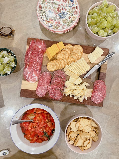 three pictures of dips, one of a bufallo chicken dip, two of party spread pictures featuring dips