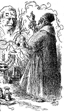 Rabbi Loew and Golem by Mikoláš Aleš, 1899 Rabbi Loew and Golem by Mikoláš Aleš, 1899