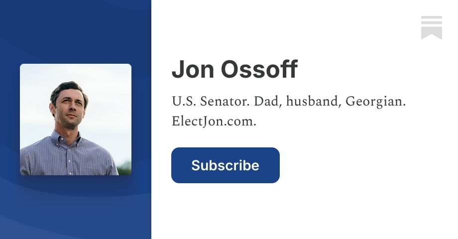 Jon Ossoff | Substack