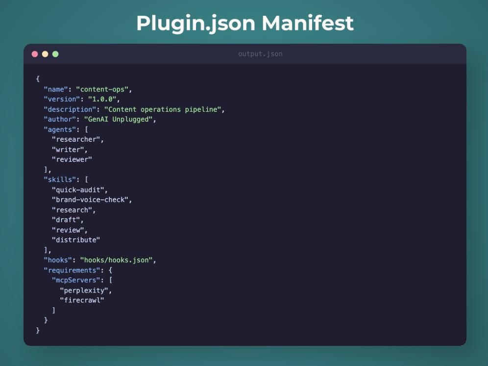 The .claude-plugin/plugin.json manifest