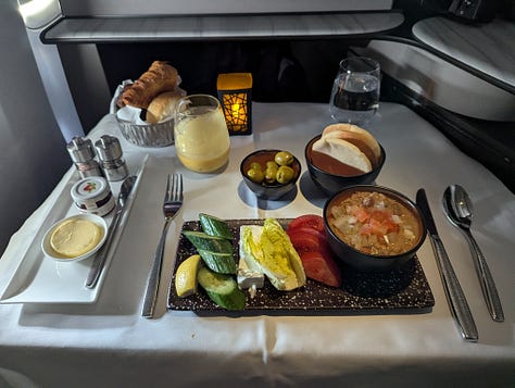 Qatar Business Class flight