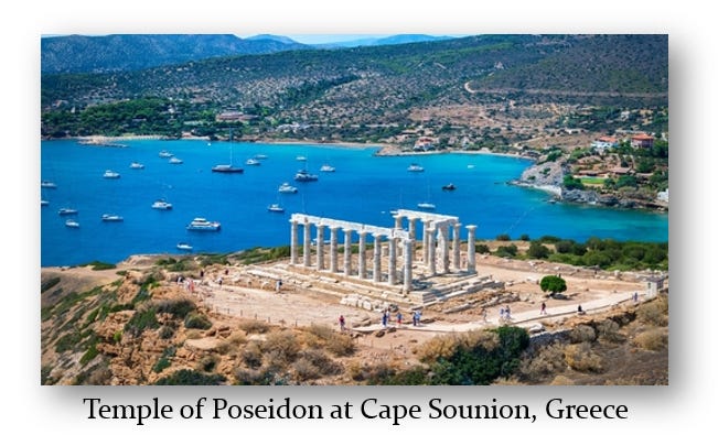 Temple of Poseidon at Cape Sounion Greece