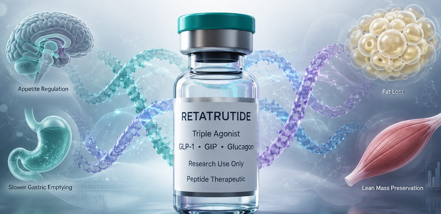 A vial of retatrutide A vial of retatrutide