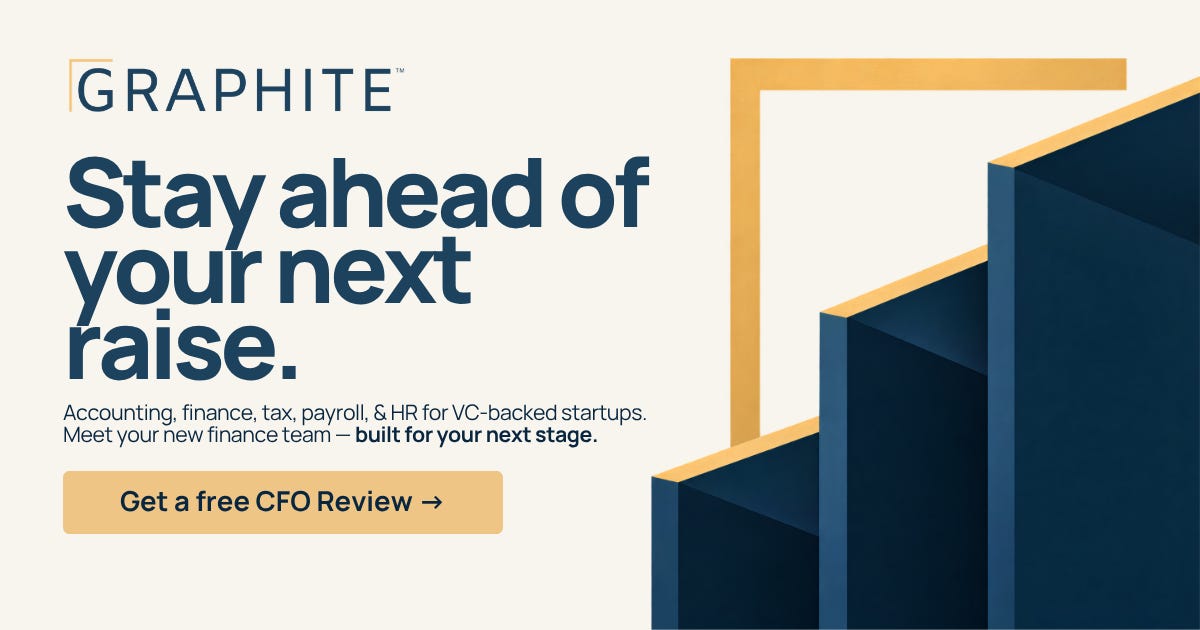 Sponsor banner for Graphite, a finance and back office firm for VC-backed startups Sponsor banner for Graphite, a finance and back office firm for VC-backed startups