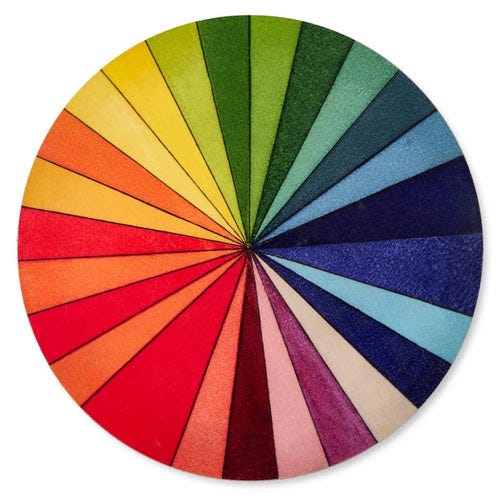 Summerill & Bishop x John Derian 'Color Wheel' Round Cork-Backed Placemat Summerill & Bishop x John Derian 'Color Wheel' Round Cork-Backed Placemat