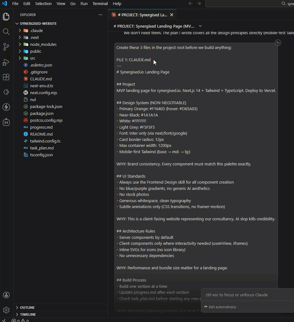 Claude Code Three-File Setup Example Claude Code Three-File Setup Example