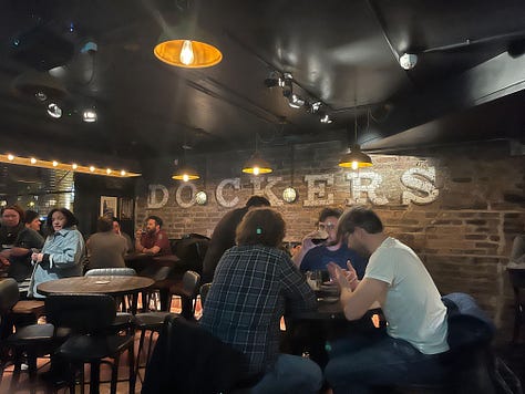 In and out at The Dockers Bar