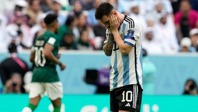 Argentina 1-2 Arabia Saudita (22 de Nov., 2022) Resultado Final - ESPN  DEPORTES