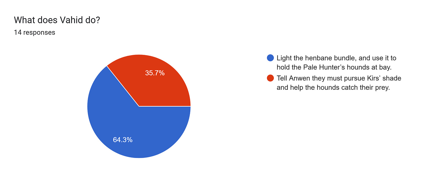 Forms response chart. Question title: What does Vahid do?. Number of responses: 14 responses.