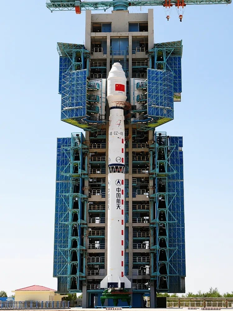 The Long March 4B launch vehicle stood at Launch Site 94 ahead of its mission on July 1st/2nd 2026. The Long March 4B launch vehicle stood at Launch Site 94 ahead of its mission on July 1st/2nd 2026.