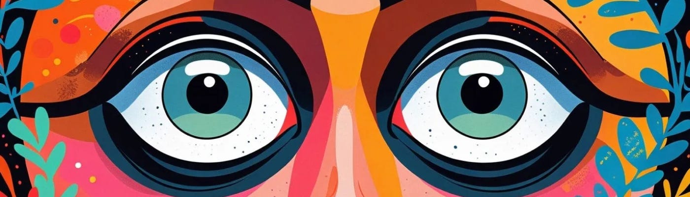 Illustration of surprised, wide-open eyes.