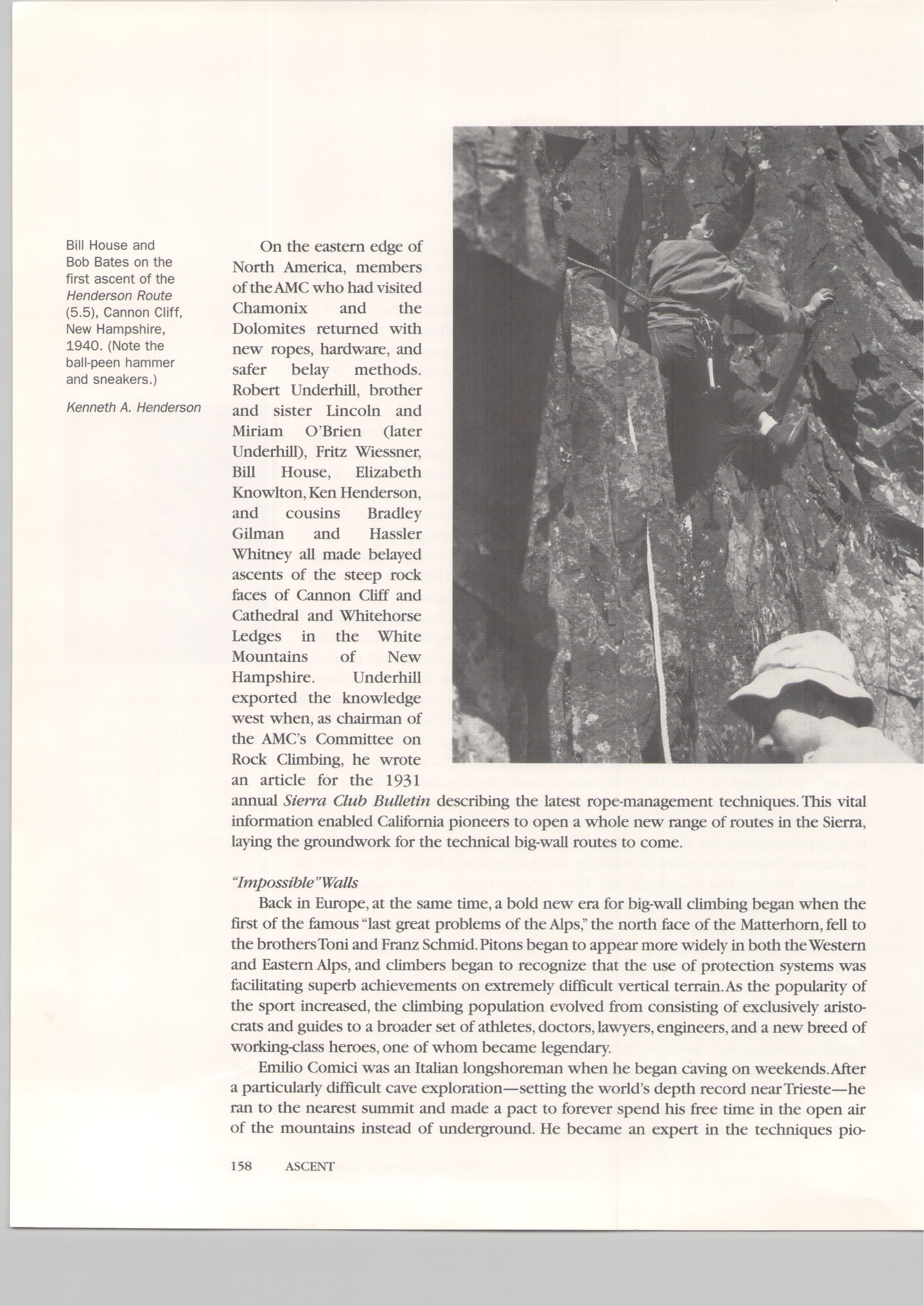 Big wall history book notes (1994) - by John Middendorf