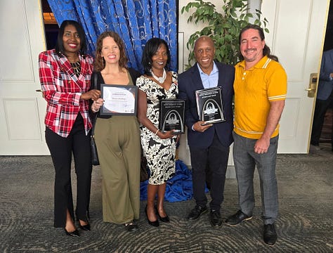 A series of pictures of Danni Eickenhorst doing community work in the Delmar area post-tornado.