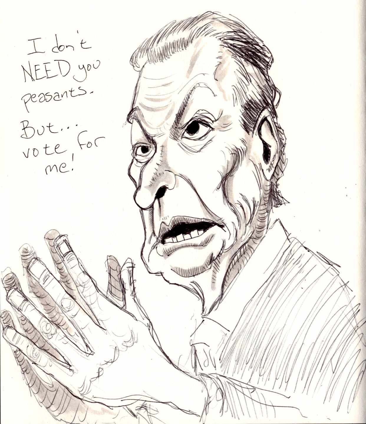 Balpoint caricature of Rick Jackson-R , Georgia gubernatorial candidate.