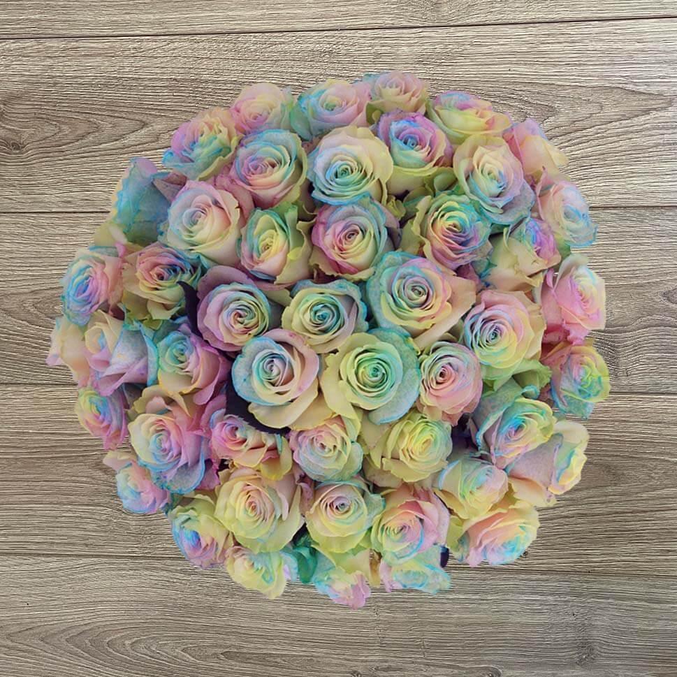 TIE DYE Rose Bouquet | Rainbow Roses Delivery | Rosaholics