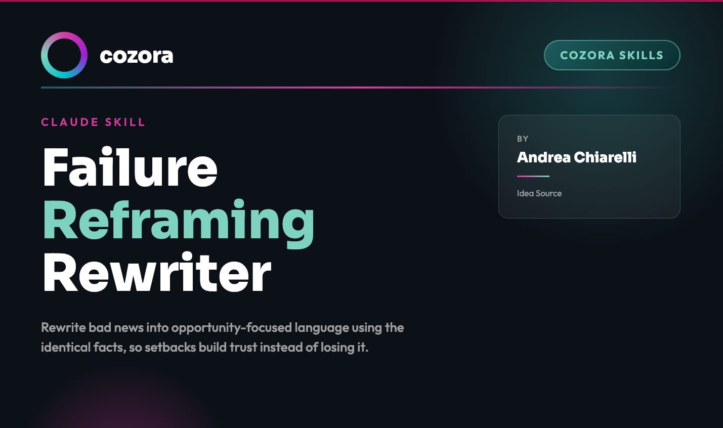 Failure Reframing Rewriter Skill