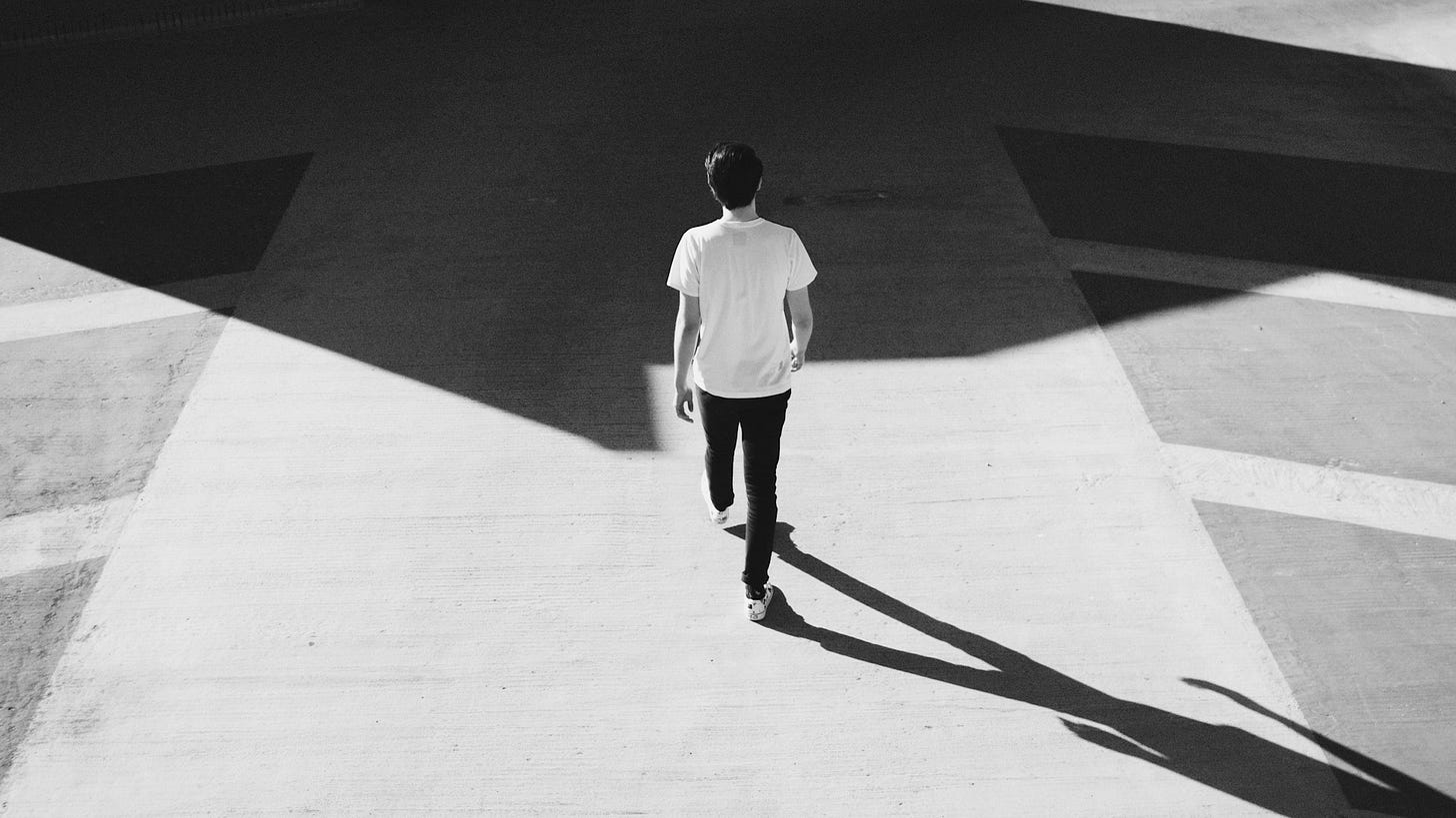 a man walking