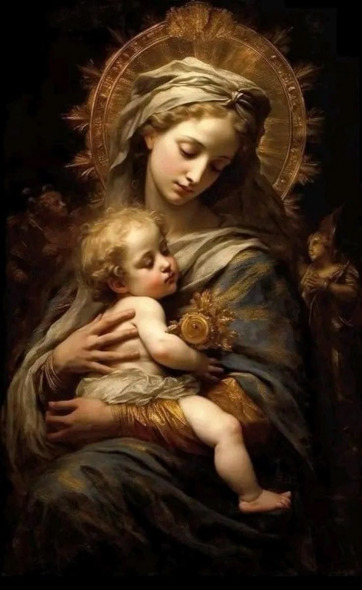 Madonna with Christ | Virgin mary art, Jesus and mary pictures, Mary jesus mother