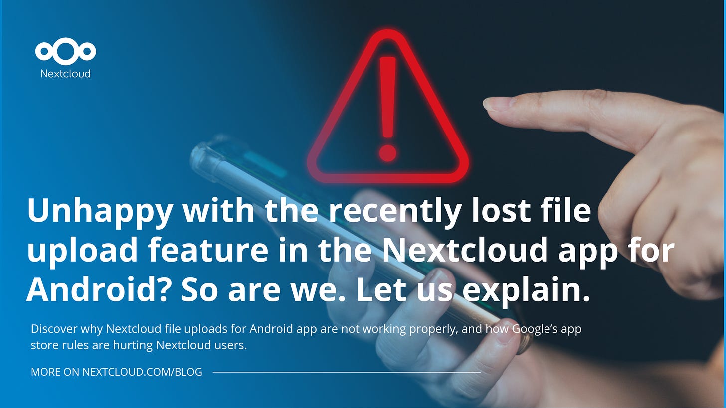 Nextcloud 面对 Google Play 商店的挑战