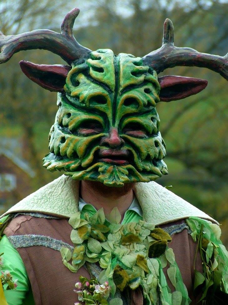 The Green Man - at the annual festival in Clun, Shropshire (pic by Mik Barton)