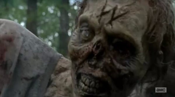 walking dead season 5 zombie with w on forehead 2015 images walking dead season 5 zombie with w on forehead 2015 images