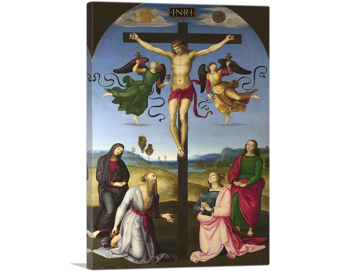 ARTCANVAS the Crucified Christ With the Virgin Mary, Saints, and Angels - the Mond Crucifixion ...