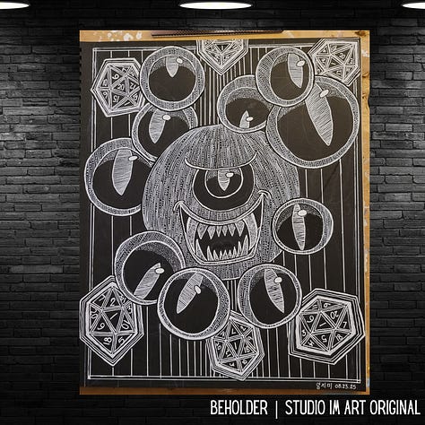 9 images of line art from artist CL Huth, Studio Im Art