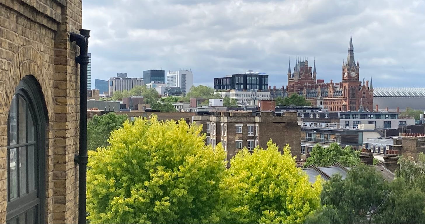 St Pancras London viewed from the Courtauld Institute of Art taken by Yasmin Chopin