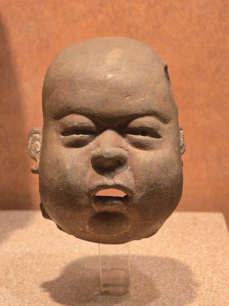 Three artifacts in the Anthropology Museum, Mexico City
