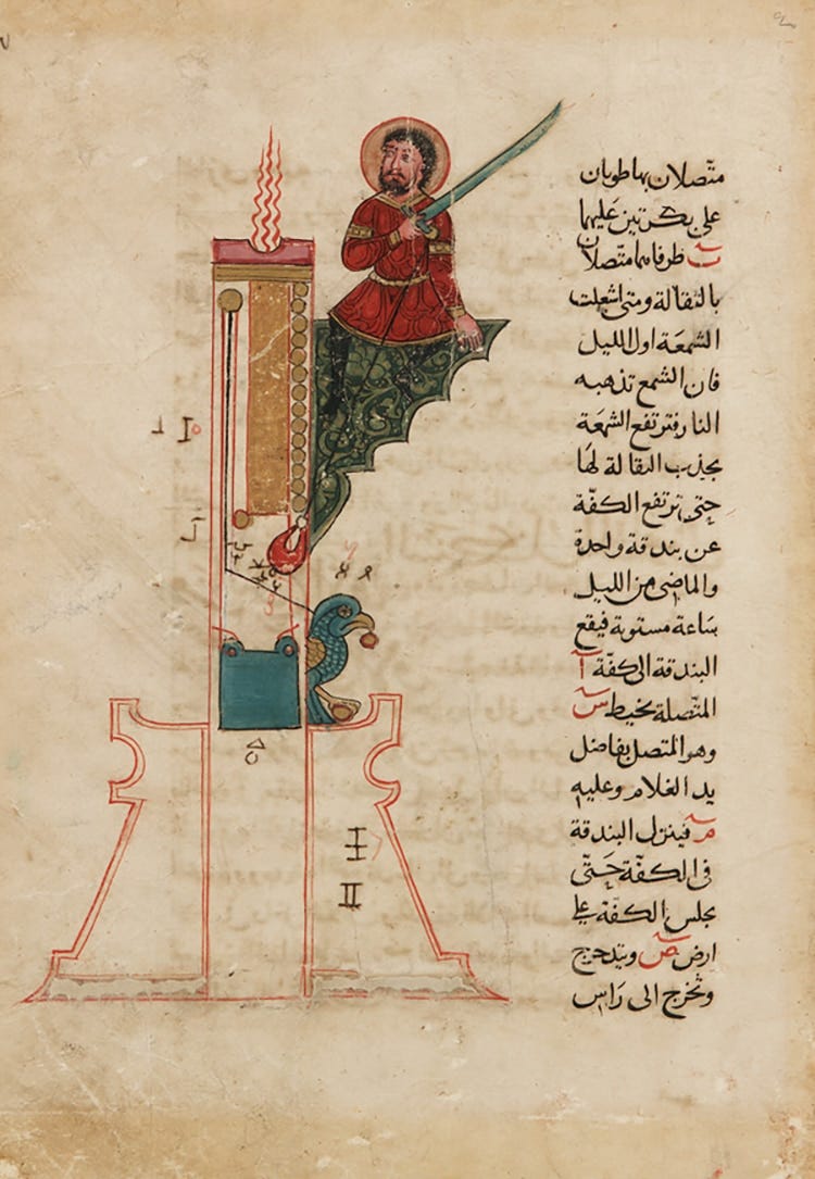 Al-Jazari Candle Clock Manuscript