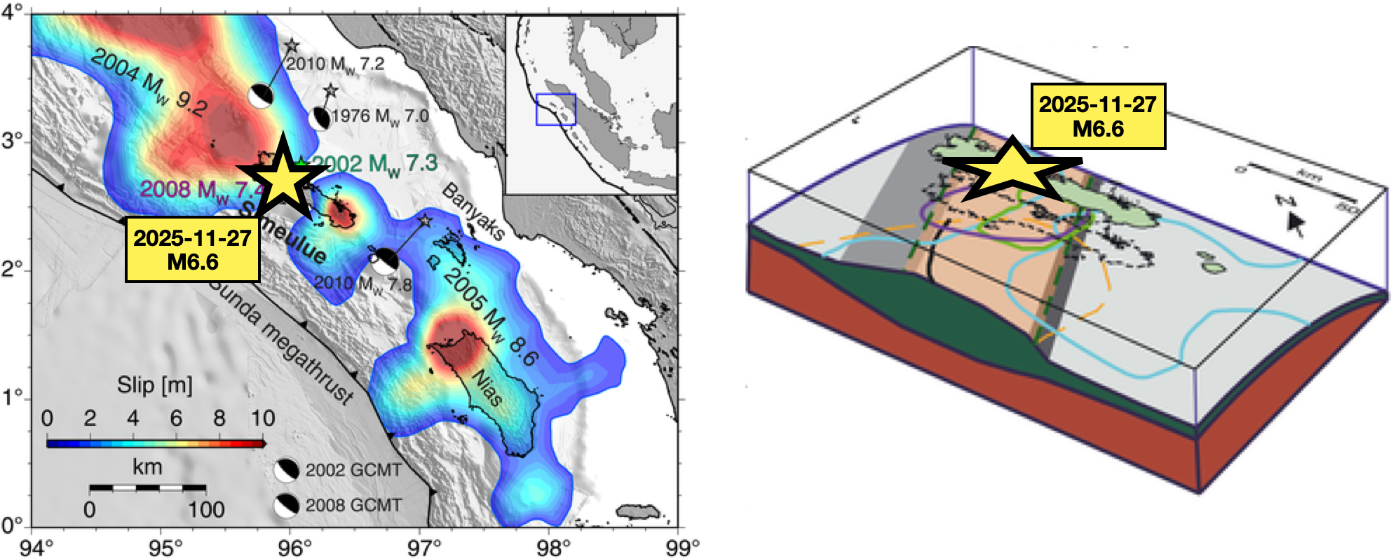 M6.6 earthquake strikes Sunda subduction zone offshore Sumatra