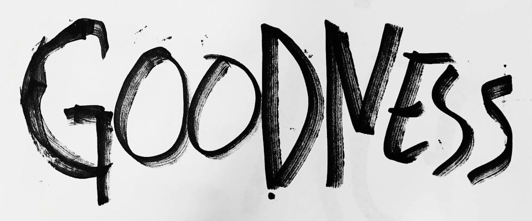 patience kindness goodness text