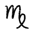 The Virgo zodiac glyph. 