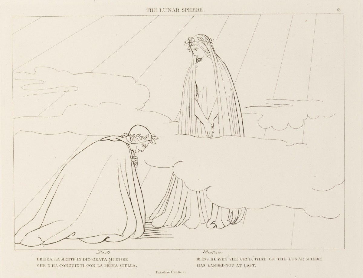 John Flaxman RA, 'The Lunar Sphere' (from The Divine Comedy, Paradise )