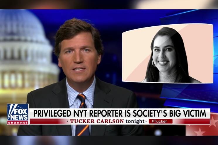 Tucker Carlson escalates battle with New York Times' Taylor Lorenz