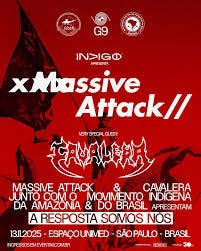 Massive Attack será a atração principal de um show exclusivo no dia 13 de  novembro, em São Paulo, ao lado dos brasileiros Max e Iggor Cavalera,  fundadores do Sepultura, em um evento
