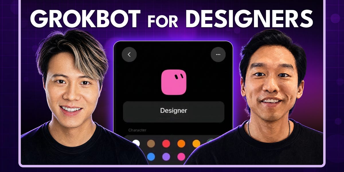 How Grok Bot designers use AI agents to build personal sites and product prototypes | John Bai & Peng Zheng