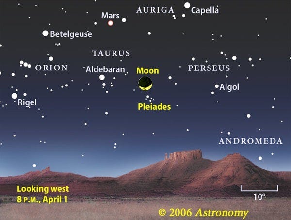 The Moon caresses the Pleiades | Astronomy.com