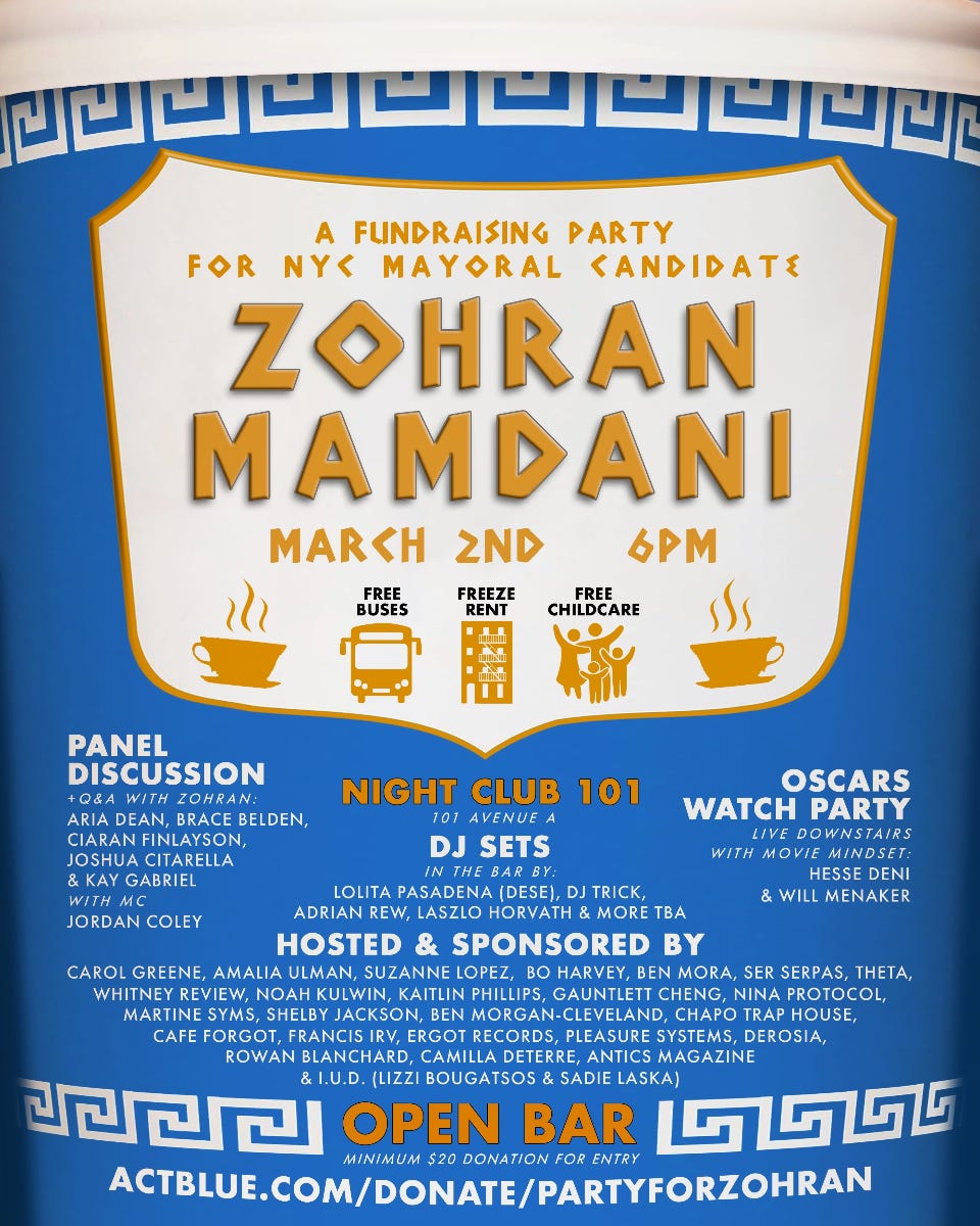 Party for Zohran - Knitting Factory Party for Zohran - Knitting Factory