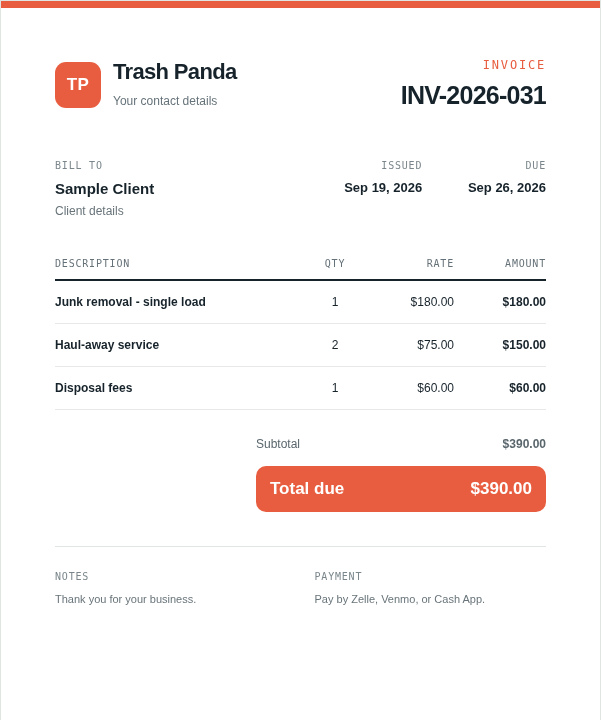 Illustration for The junk hauler who invoices in 4-5 minutes (image 1)