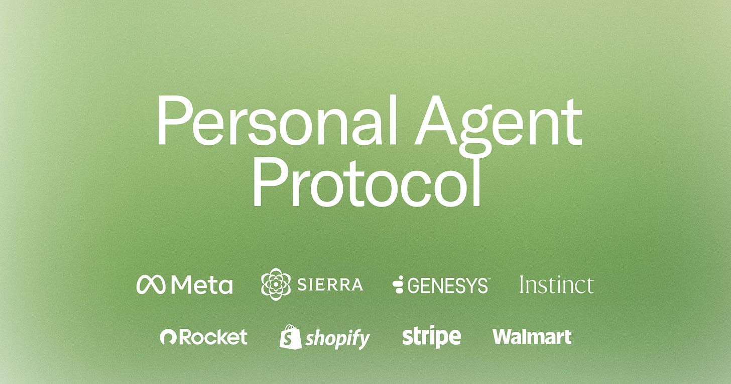 Sierra Personal Agent Protocol announcement with participating company logos