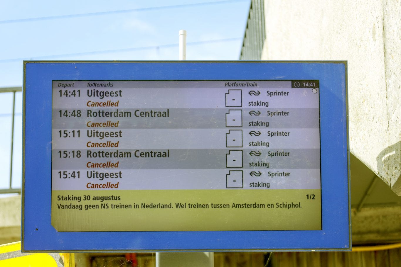 Vrijdag geen treinverkeer door staking NS | Gouwe IJssel Nieuws
