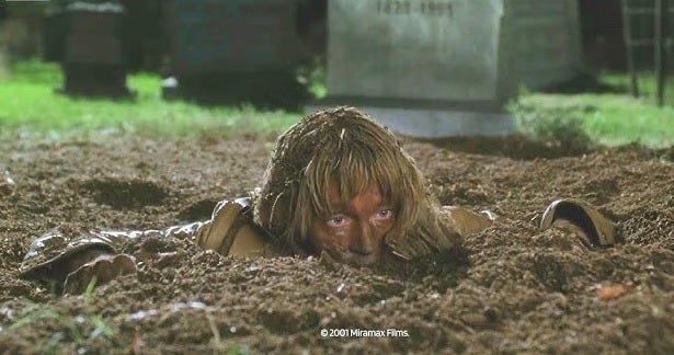 Kill Bill: Volume 2: Punching a hole through her grave