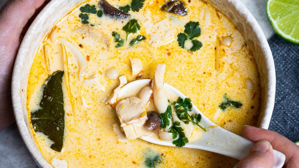 Vegan Thai Coconut Noodle Soup