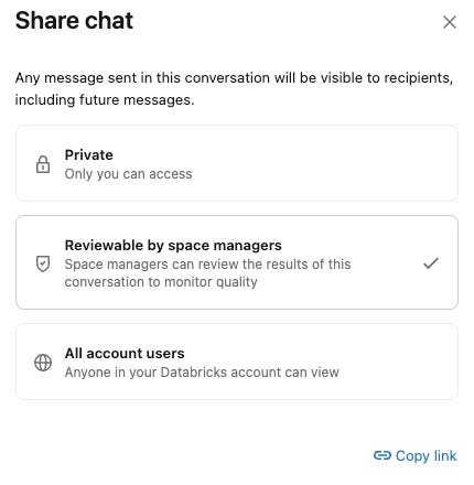 Genie conversation sharing settings. Genie conversation sharing settings.